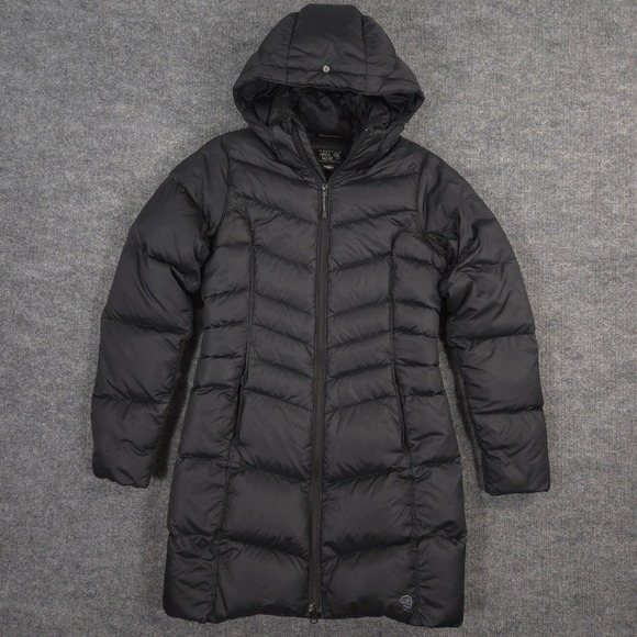 Mountain Hardwear Jackets & Blazers - Mountain Hardwear Jacket Womens XS Black Down Puffer Removable Hood Full Zip